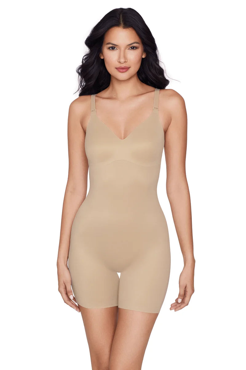 Miraclesuit Shapewear - Low Back All In One Bike Short Warm Beige