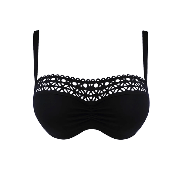 Lise Charmel Swimwear Ajourage Couture Underwire Strapless Bikini Black Ouh La La Lingerie