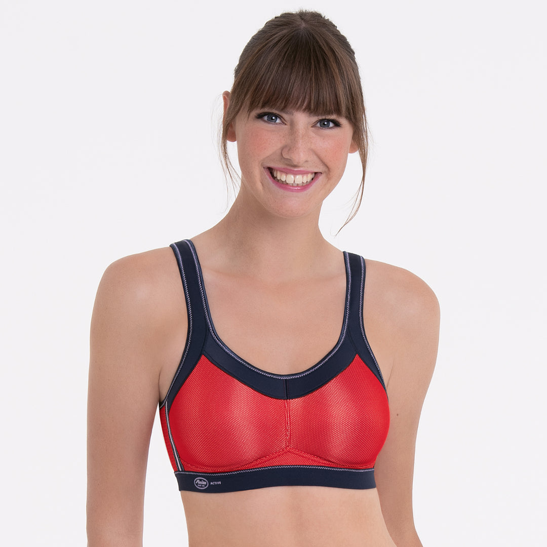 Anita Active - Momentum Sports Bra Moulded Red/Blue Iris
