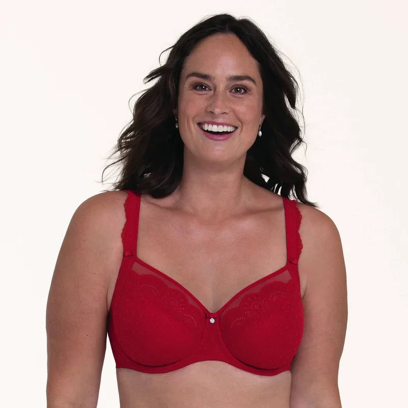 Rosa Faia - Selma Underwired Bra With Firm Support Red