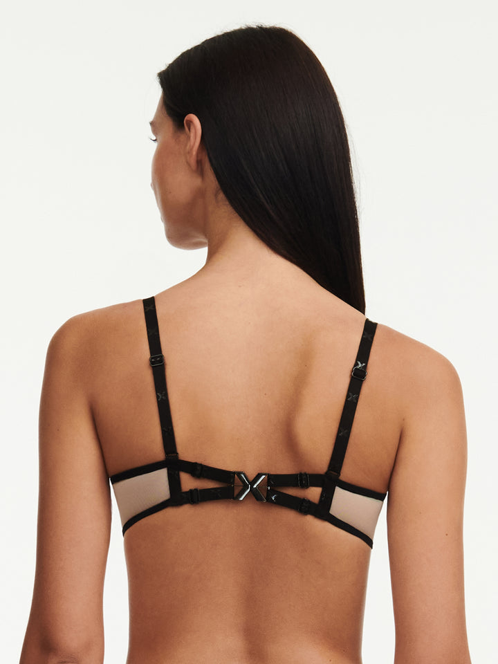 Chantelle - Vibrate Half-Cup Half-Foam Bra Black / Nude