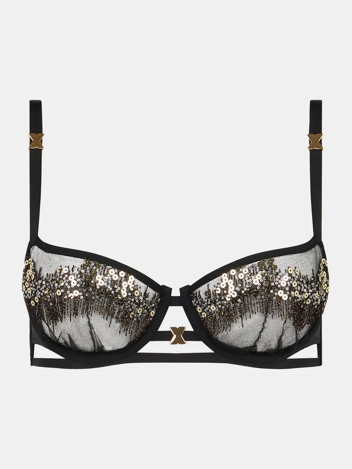 Chantelle - Genesis Half-Cup Balcony Bra Glitter Black