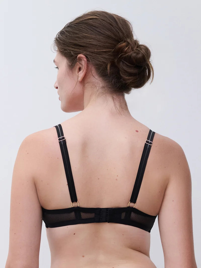 Chantelle - Reptilia Plunge Underwired Bra Black