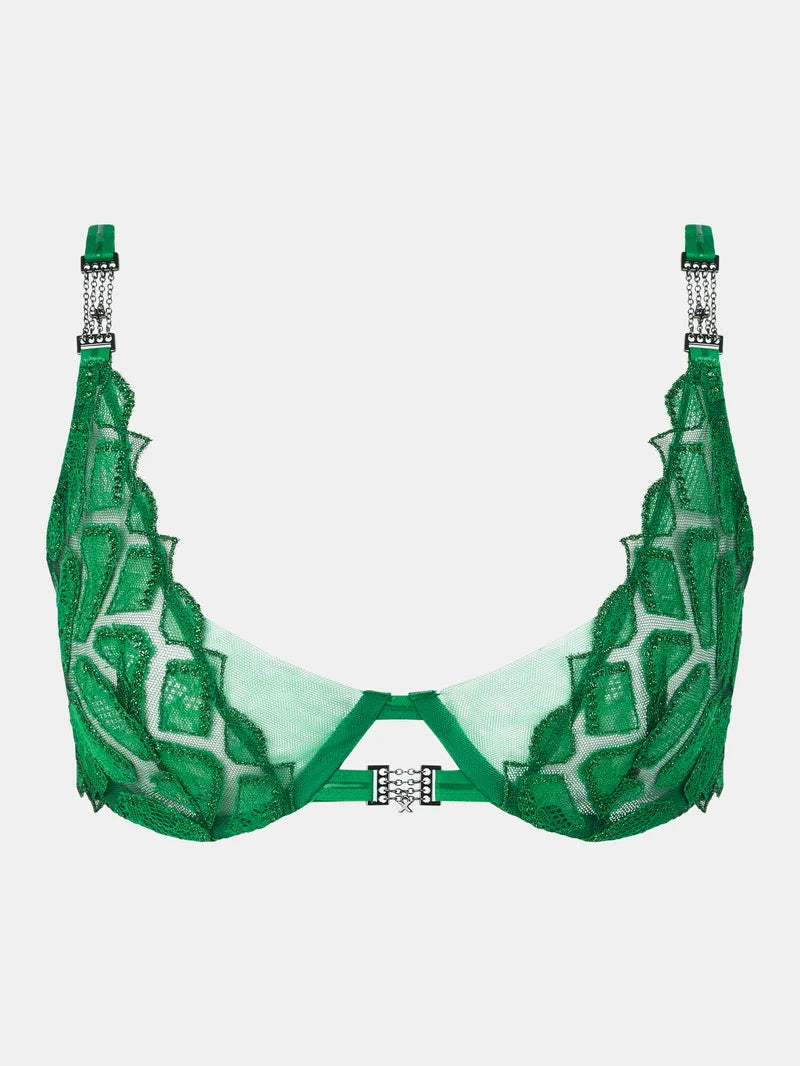 Chantelle - Reptilia Plunge Underwired Bra Scotland Green