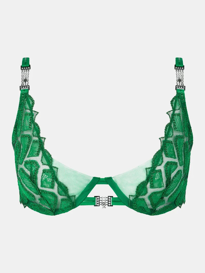 Chantelle - Reptilia Plunge Underwired Bra Scotland Green
