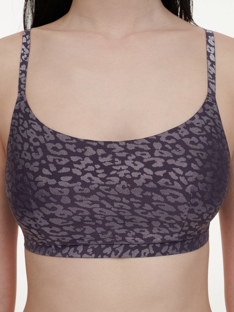Chantelle - Softstretch Wirefree Tshirt Bralette Ink Shimmer Print