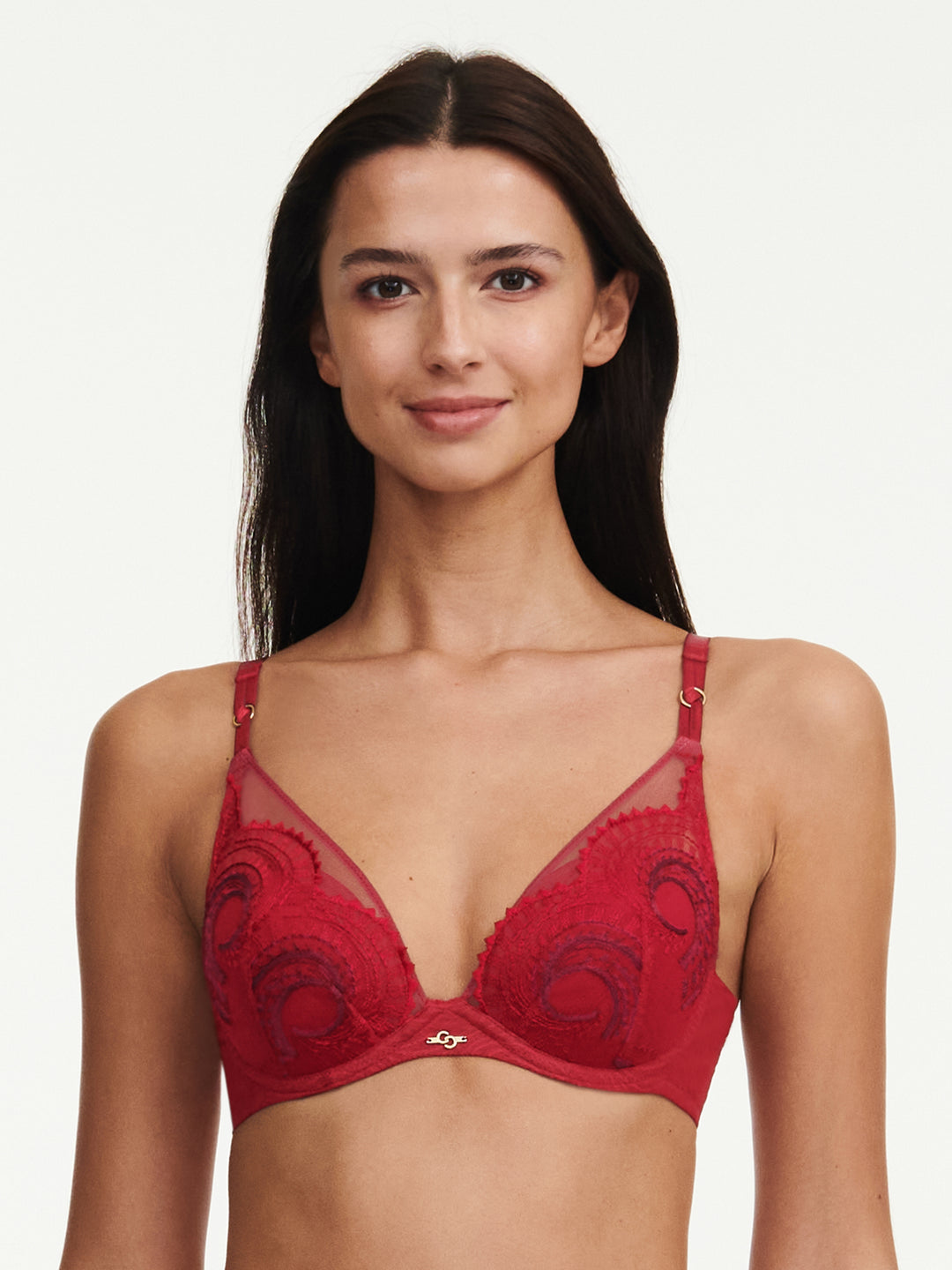 Chantelle - Mystic Dream Plunge T-Shirt Bra Passion Red/Aubergine