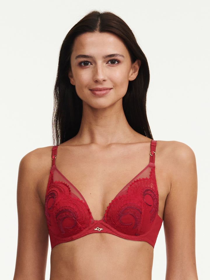 Chantelle - Mystic Dream Plunge T-Shirt Bra Passion Red/Aubergine