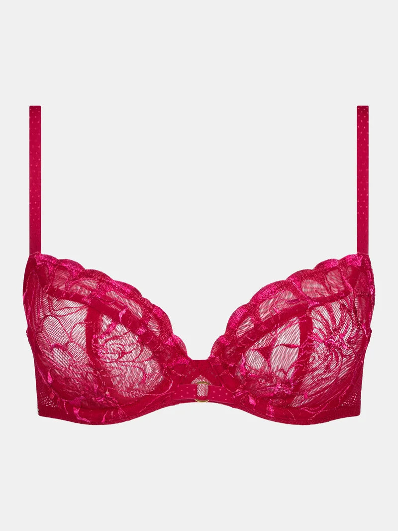 Chantelle - Fleurs Covering Underwired Bra Candy Apple Shades