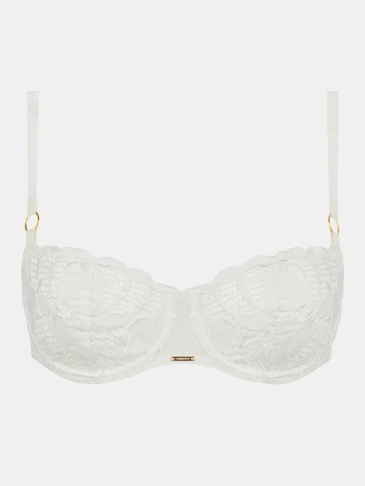 Chantelle - Fleurs Signature Half-Cup Balcony Bra Satin Milk