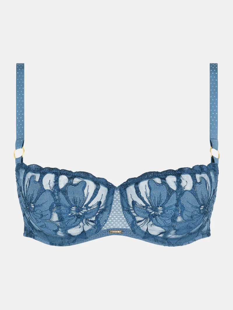 Chantelle - Fleurs Signature Half-Cup Balcony Bra Jeans Blue Denim