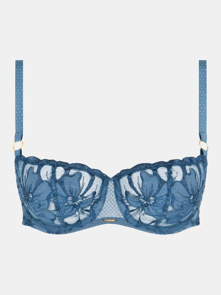 Chantelle - Fleurs Signature Half-Cup Balcony Bra Jeans Blue Denim