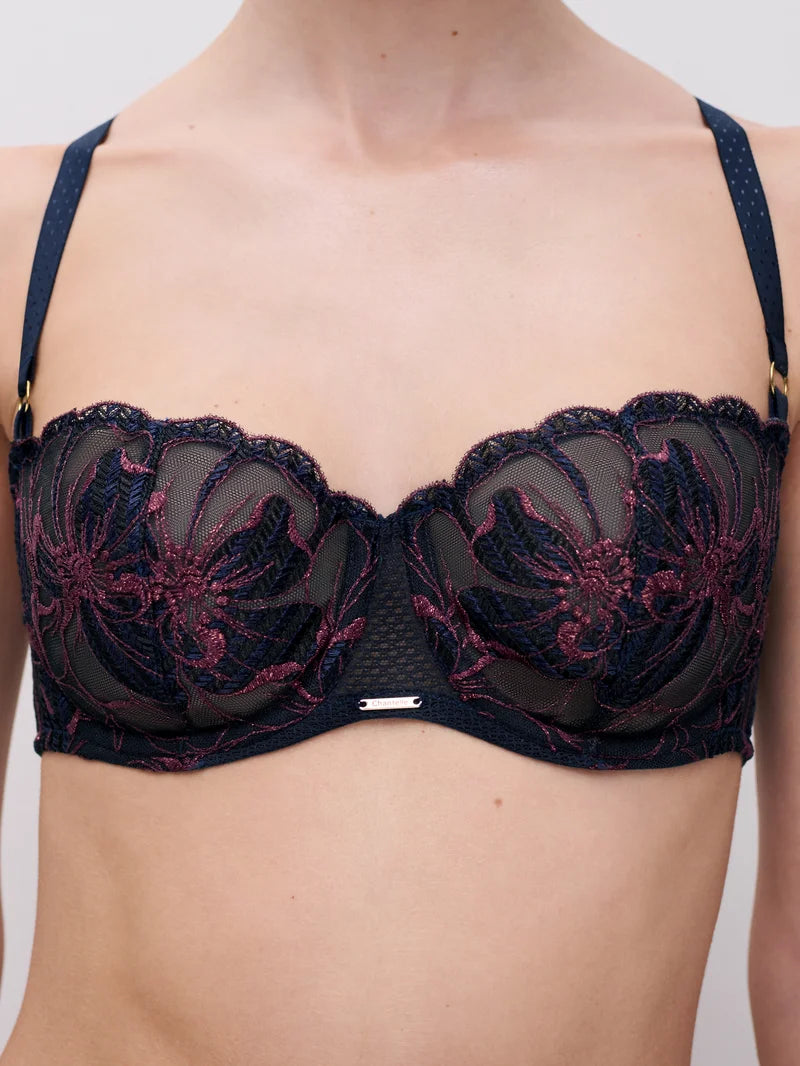 Chantelle - Fleurs Signature Half-Cup Balcony Bra Sailing Blue Lurex