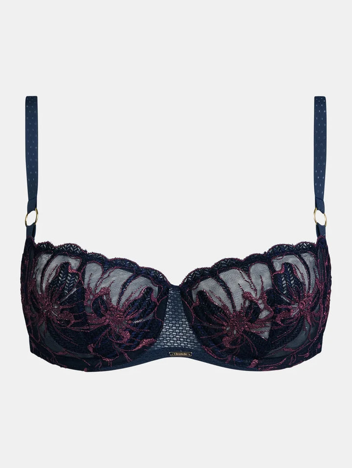 Chantelle - Fleurs Signature Half-Cup Balcony Bra Sailing Blue Lurex
