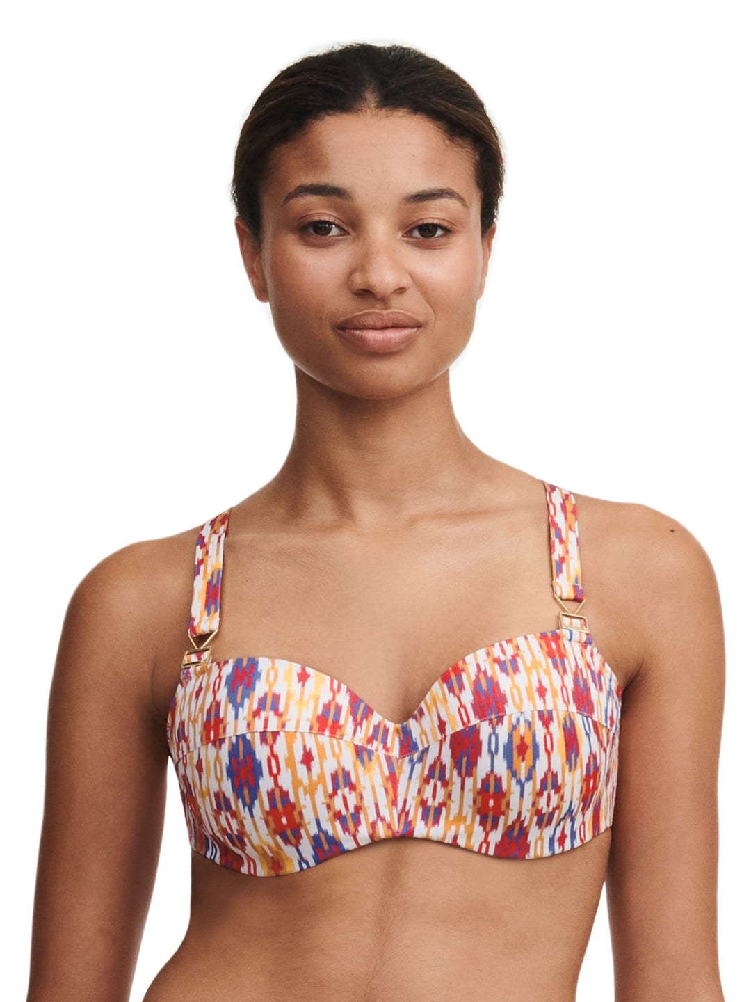 Chantelle Swimwear - Devotion Half-Cup Memory Bra Red Ikat