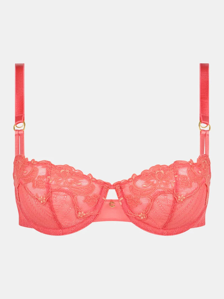 Chantelle - Cabaret Sauvage Half-Cup Balcony Bra Coral