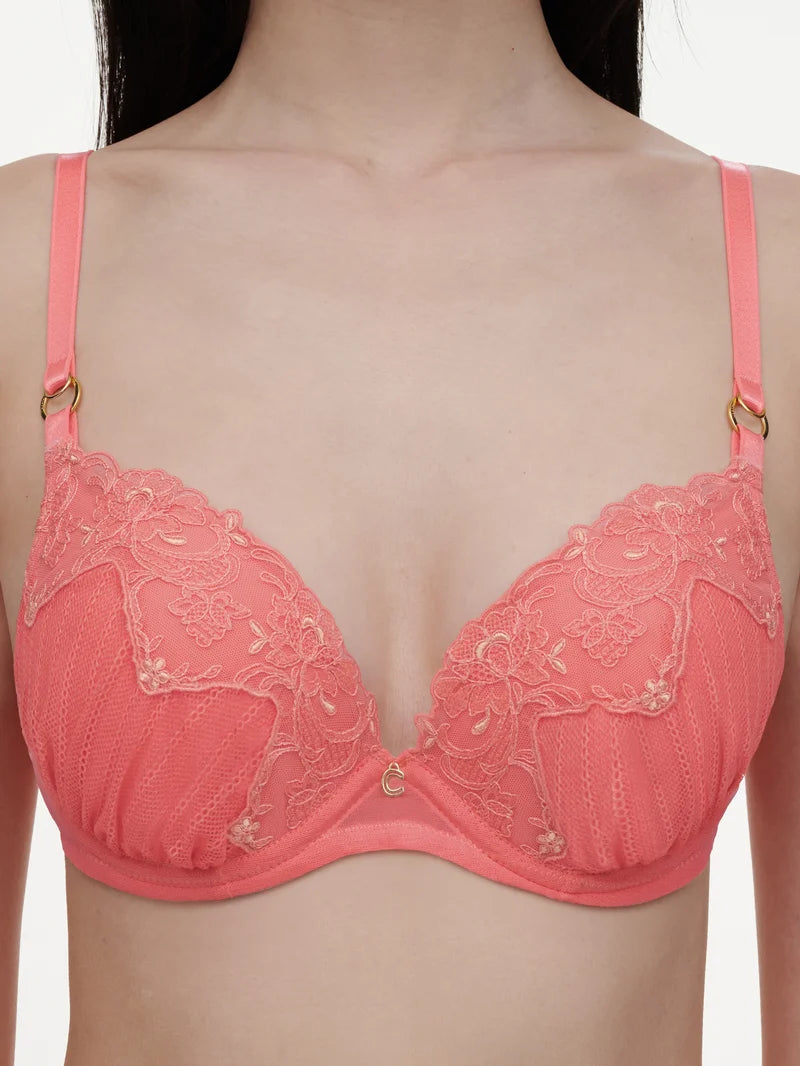 Chantelle - Cabaret Sauvage Push Up Bra Coral