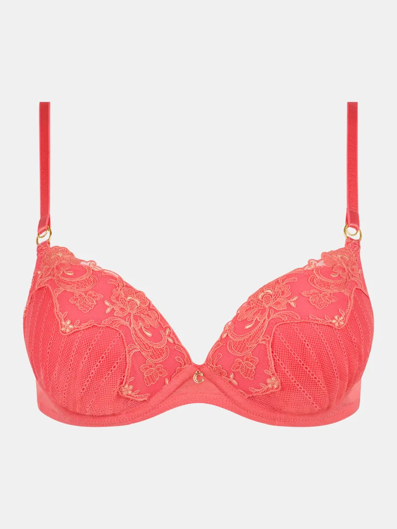 Chantelle - Cabaret Sauvage Push Up Bra Coral