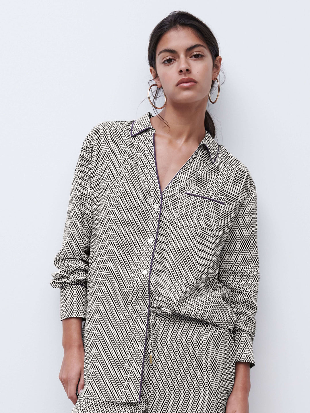 Chantelle - Billie Ls Shirt Beige Dots