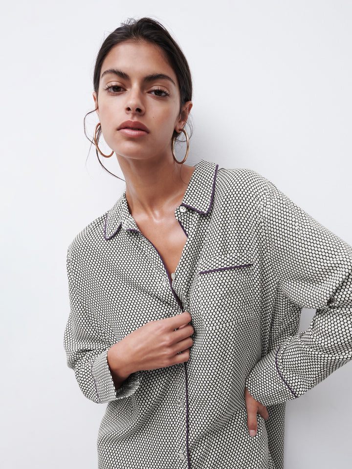 Chantelle - Billie Ls Nightgown Beige Dots