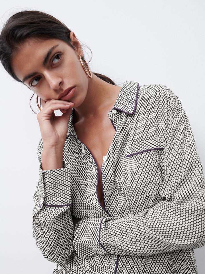 Chantelle - Billie Ls Nightgown Beige Dots