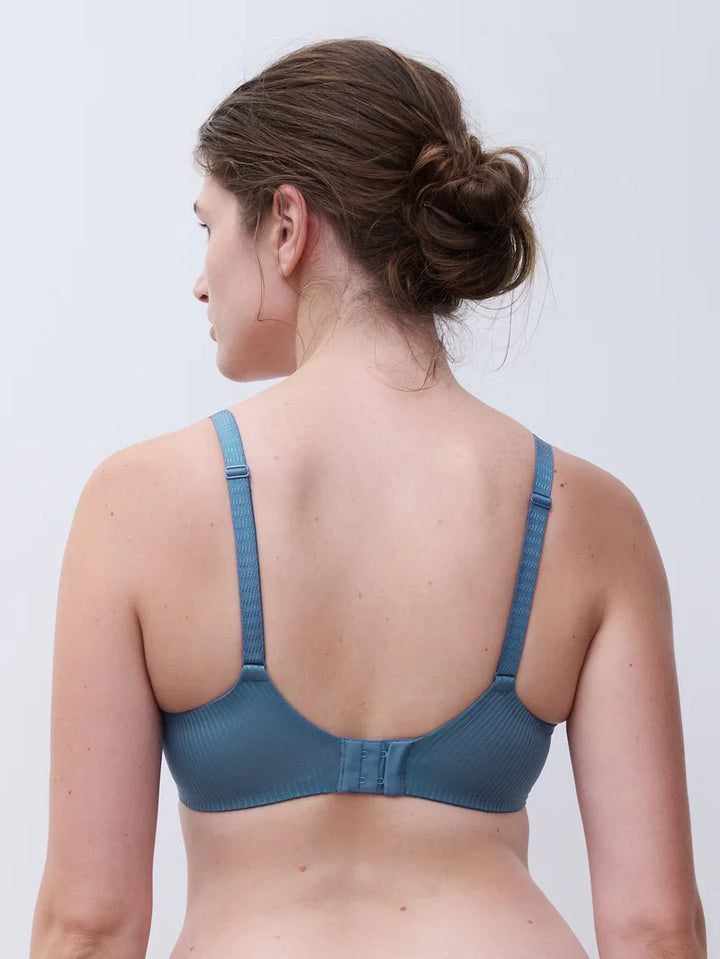 Chantelle - Legend Plunge T-Shirt Bra Jeans Blue