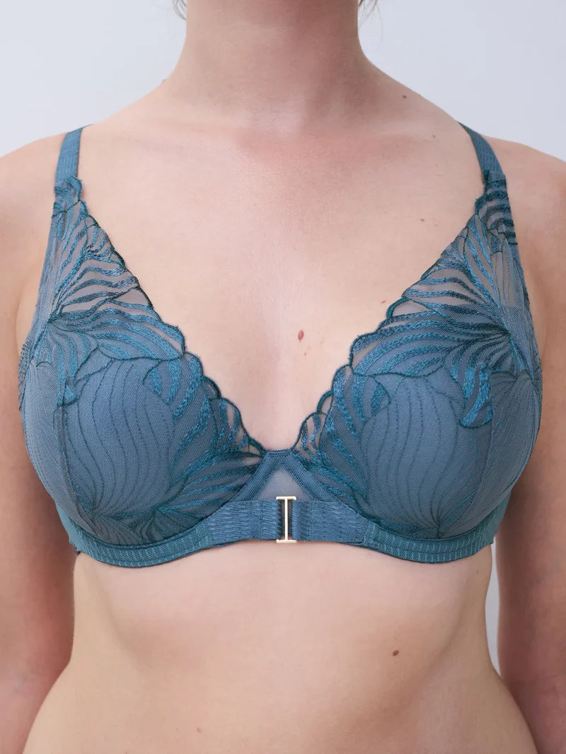 Chantelle - Legend Plunge T-Shirt Bra Jeans Blue