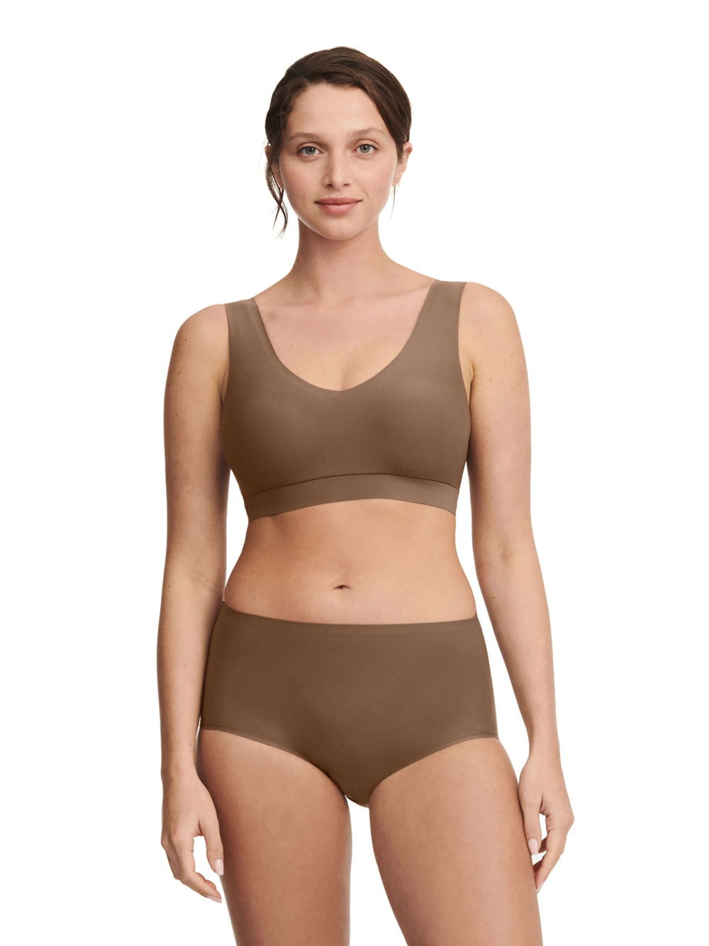 Chantelle Softstretch High Waist Brief - Cocoa Full Brief Chantelle