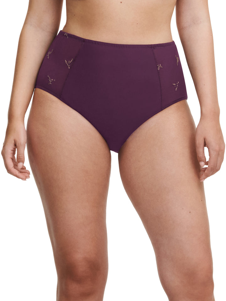 Chantelle - Every Curve High-Waisted Support Full Brief Aubergine Shades
