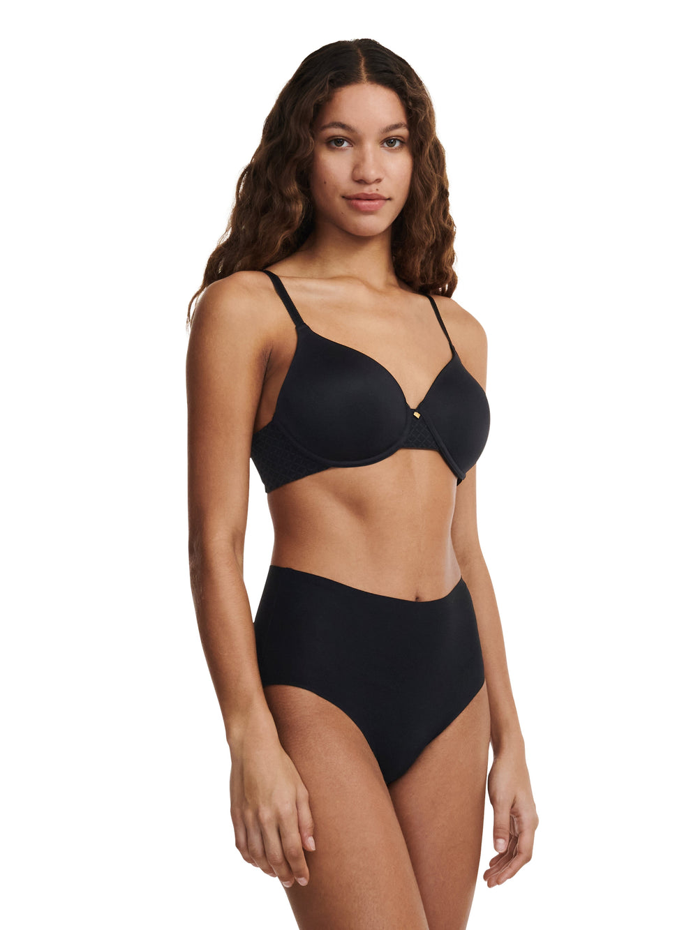 Chantelle Norah Chic Covering T-Shirt Bra - Black Full Cup Bra Chantelle