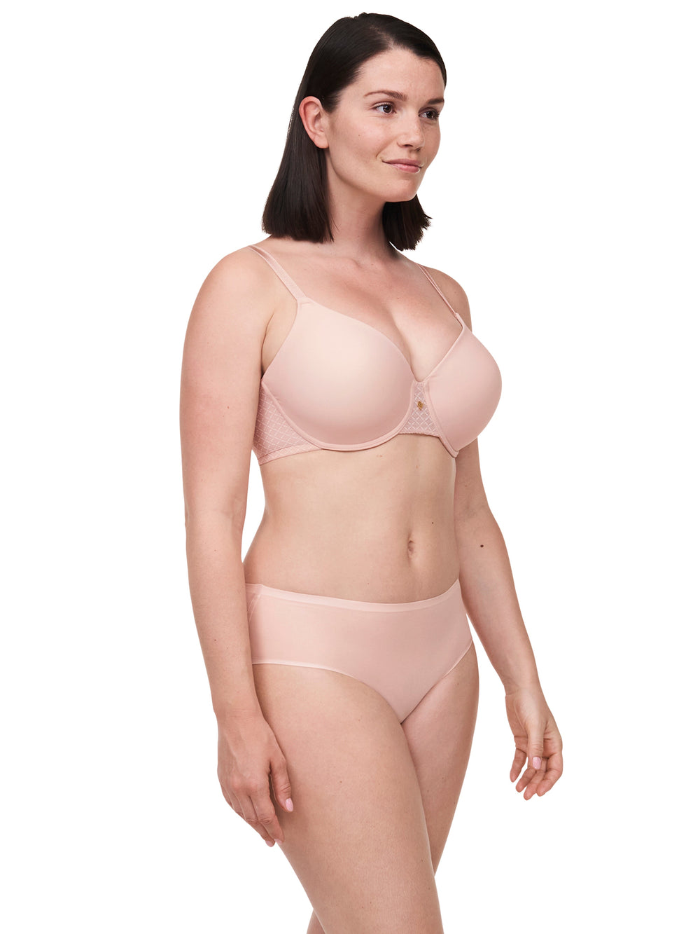 Chantelle Norah Chic Covering T-Shirt Bra - Dusky Pink Full Cup Bra Chantelle