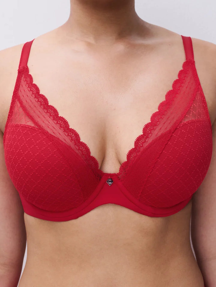 Chantelle EasyFeel - Norah Plunge T-Shirt Bra Poppy Red
