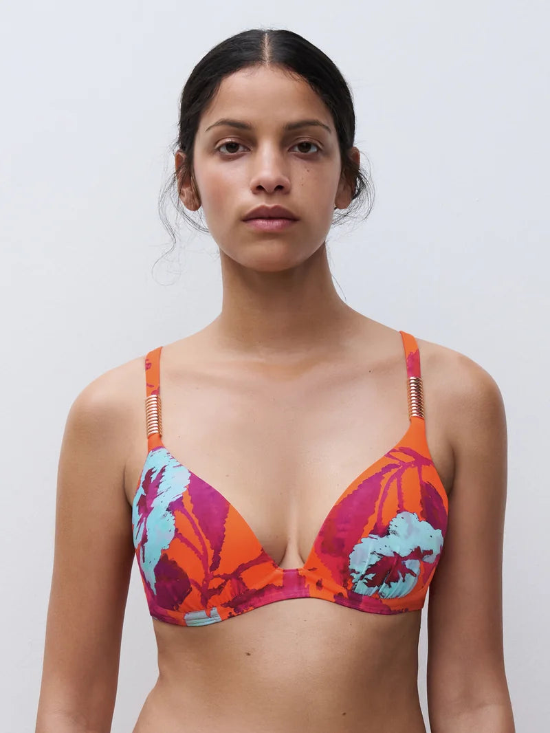Chantelle Swimwear - Icon Push-Up Bra Painted Flowers