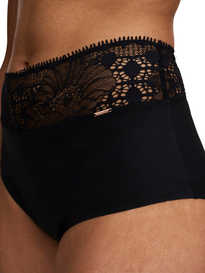 Chantelle Life High Waist Lace Brief - Black Full Brief Chantelle