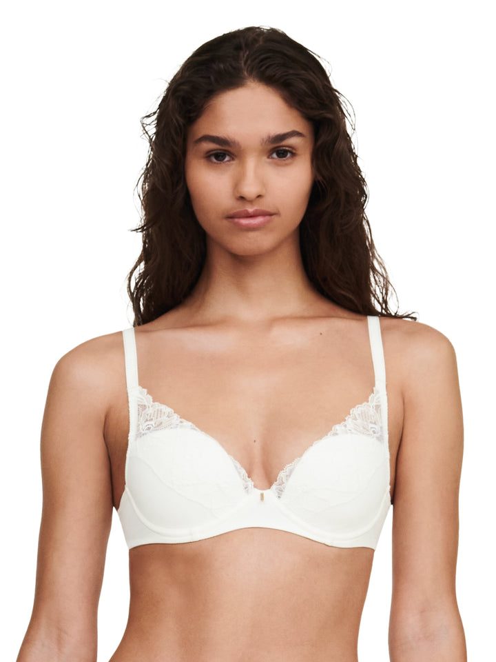 Chantelle Orangerie Dream Plunge T-Shirt Bra - Milk Plunge Bra Chantelle