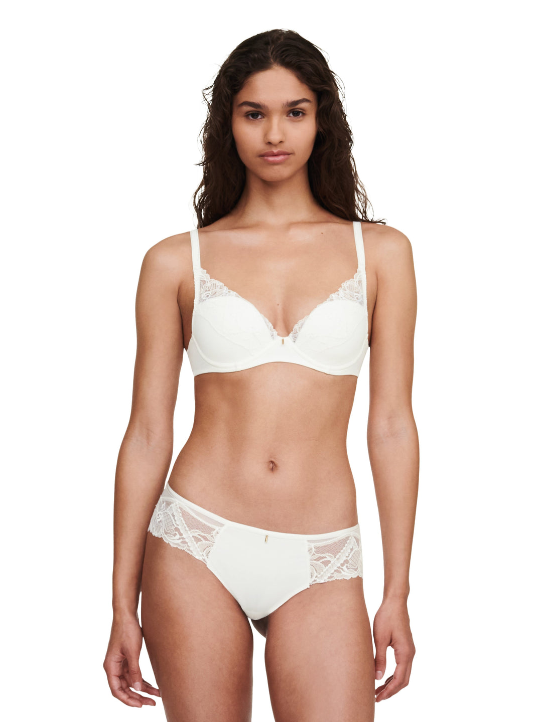 Chantelle Orangerie Dream Plunge T-Shirt Bra - Milk Plunge Bra Chantelle