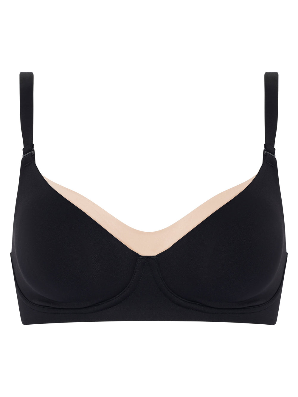 Chantelle Pure Maternity Nursing Bra (Wirefree) - Black Nursing Bra Chantelle