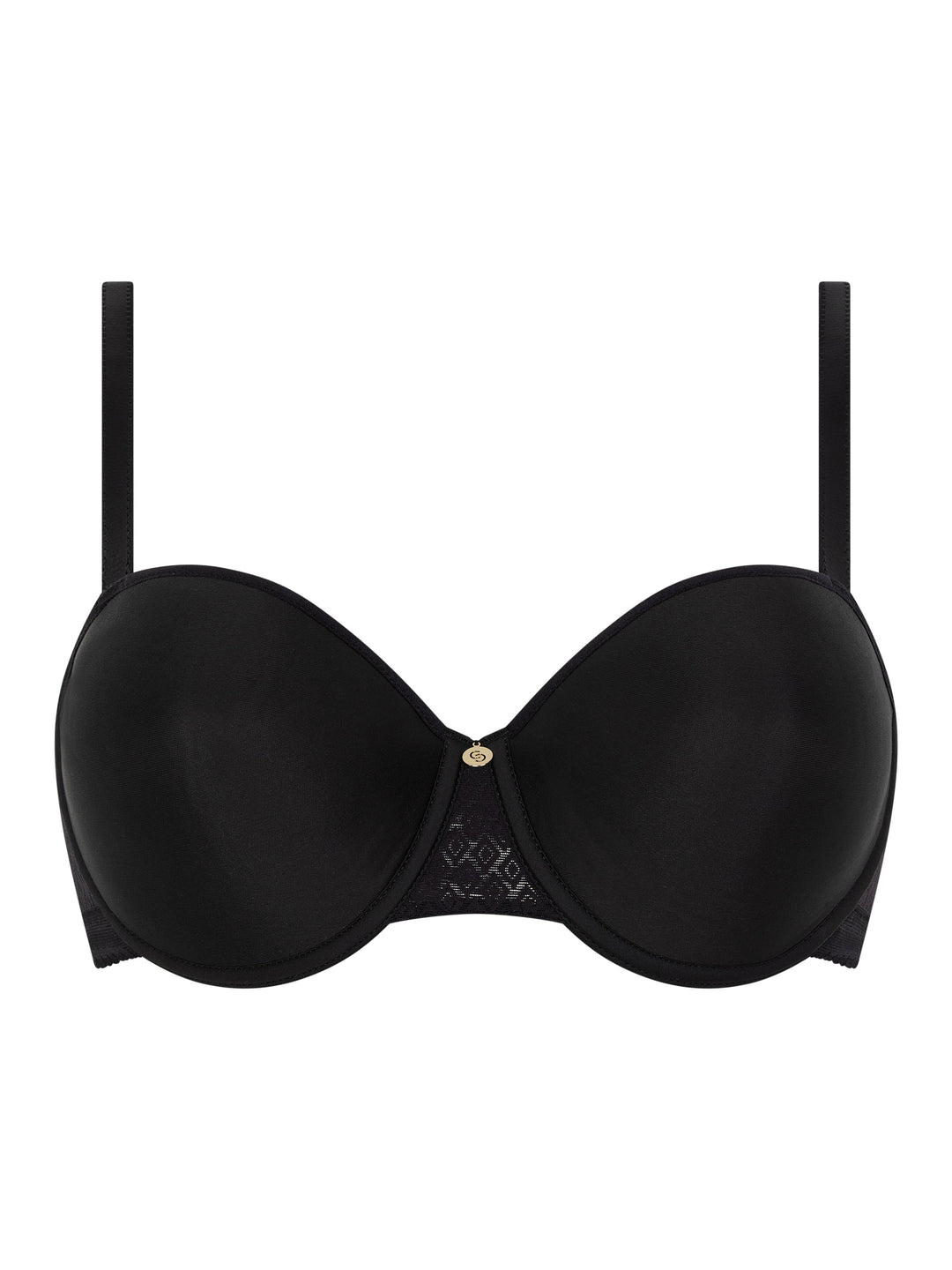Chantelle Lucie Lace Comfort Half-Cup Memory Bra - Black Padded Bra Chantelle