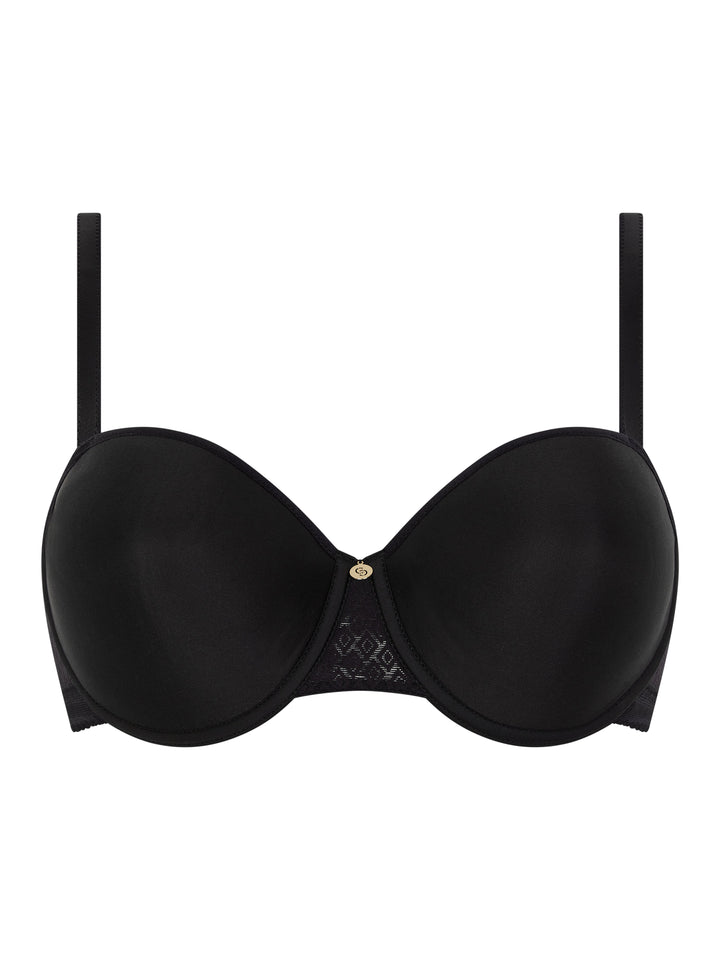 Chantelle Lucie Lace Comfort Half-Cup Memory Bra - Black Padded Bra Chantelle