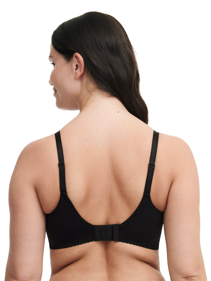 Chantelle Lucie Lace Comfort Half-Cup Memory Bra - Black Padded Bra Chantelle