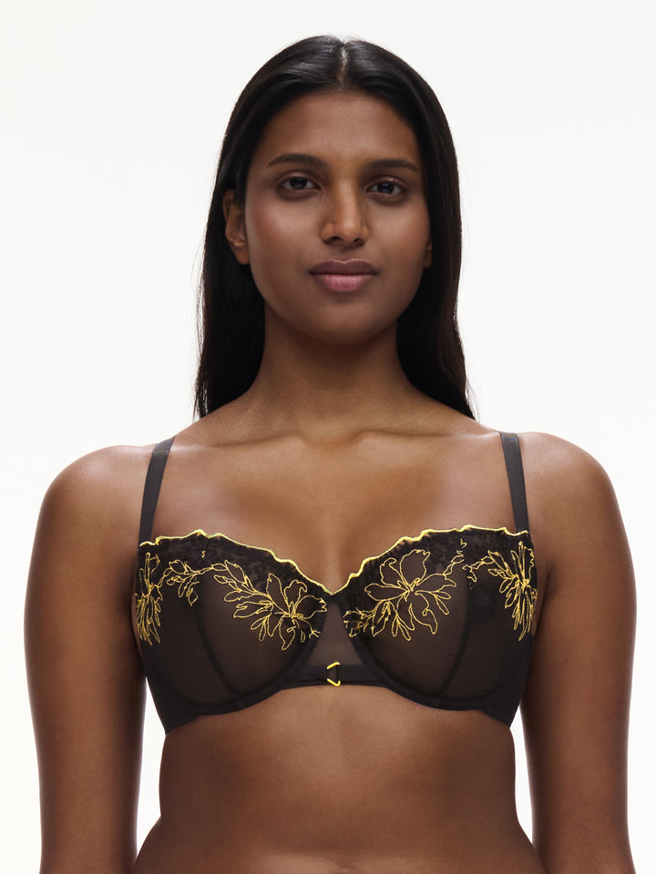 Chantelle - Spice Half-Cup Bra Black / Yellow