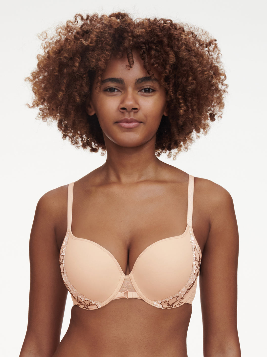 Chantelle - Spice Covering T-Shirt Bra Clay Nude / Black