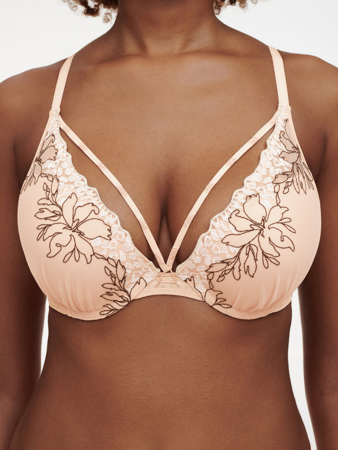 Chantelle - Spice Push Up Bra Clay Nude / Black