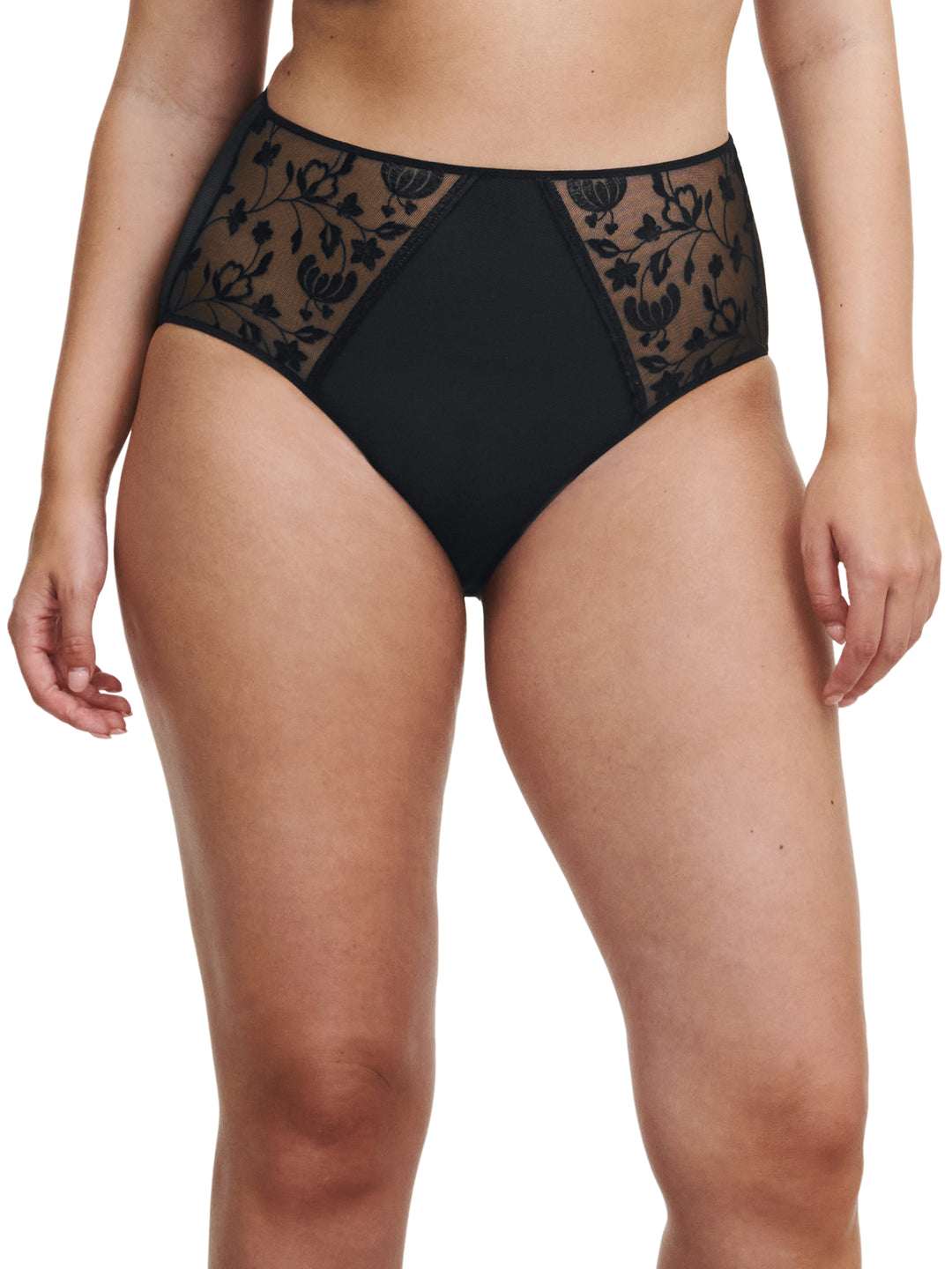 Chantelle - Philter High-Waisted Full Brief Black Vinyl