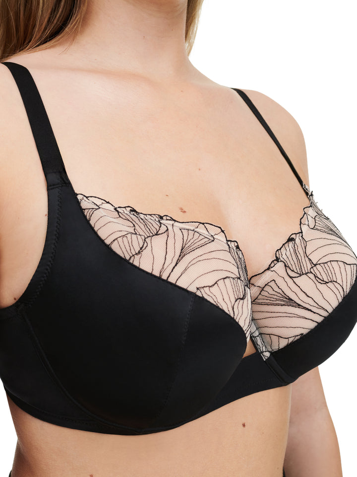 Chantelle - Tattoo Love Very Covering Underwired Bra Black / Golden Beige