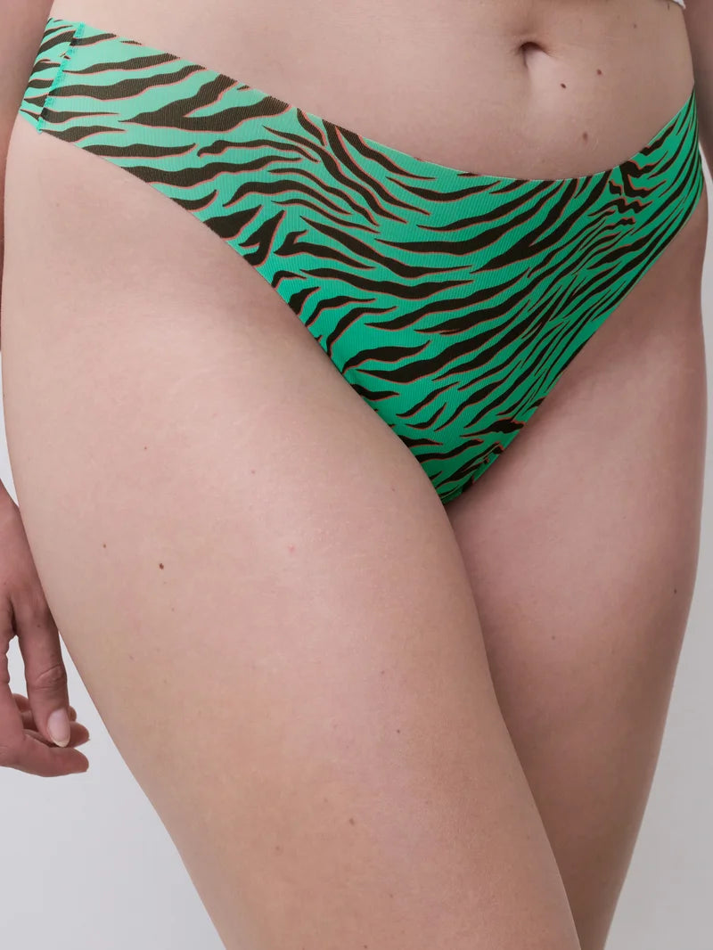 Chantelle - Pulpies Thong Emerald Zebra