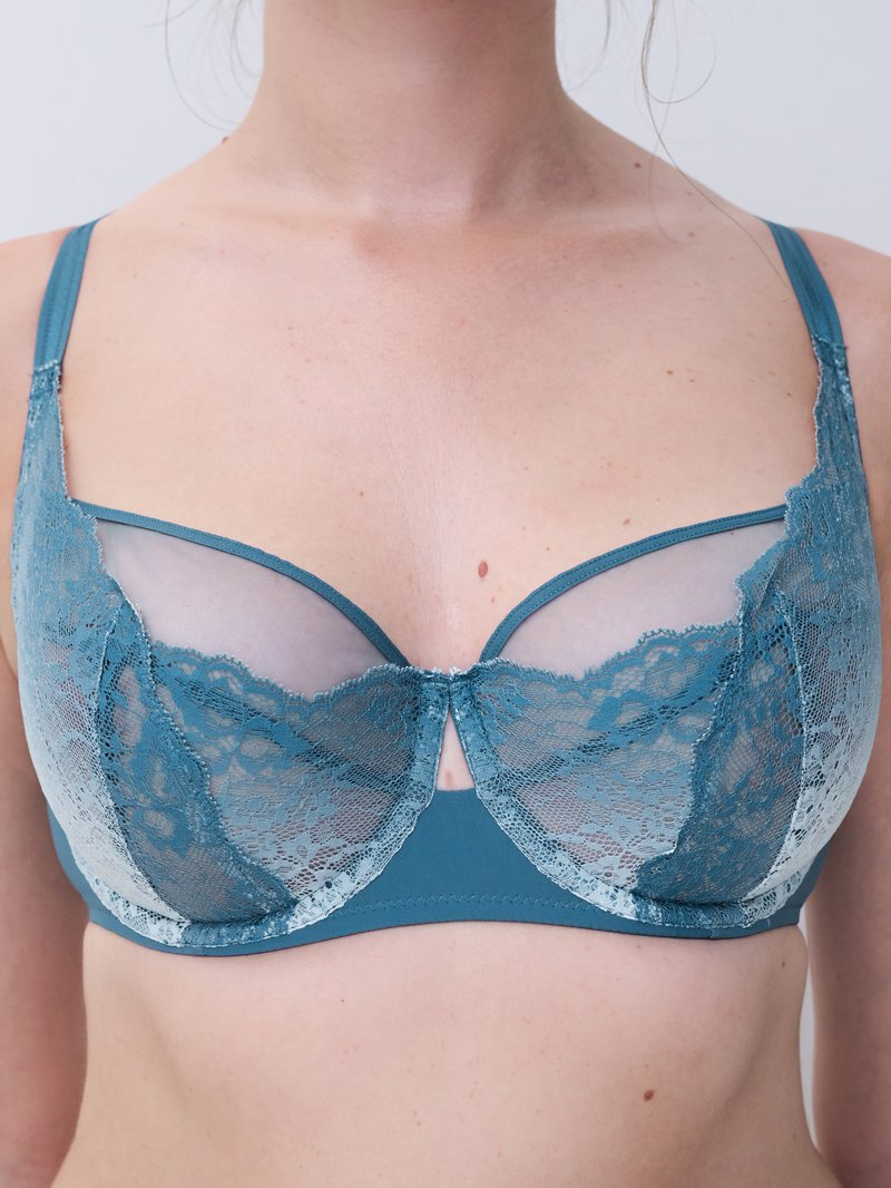 Chantelle - Crush Half-Cup Support Bra Blue Petrol Gradient