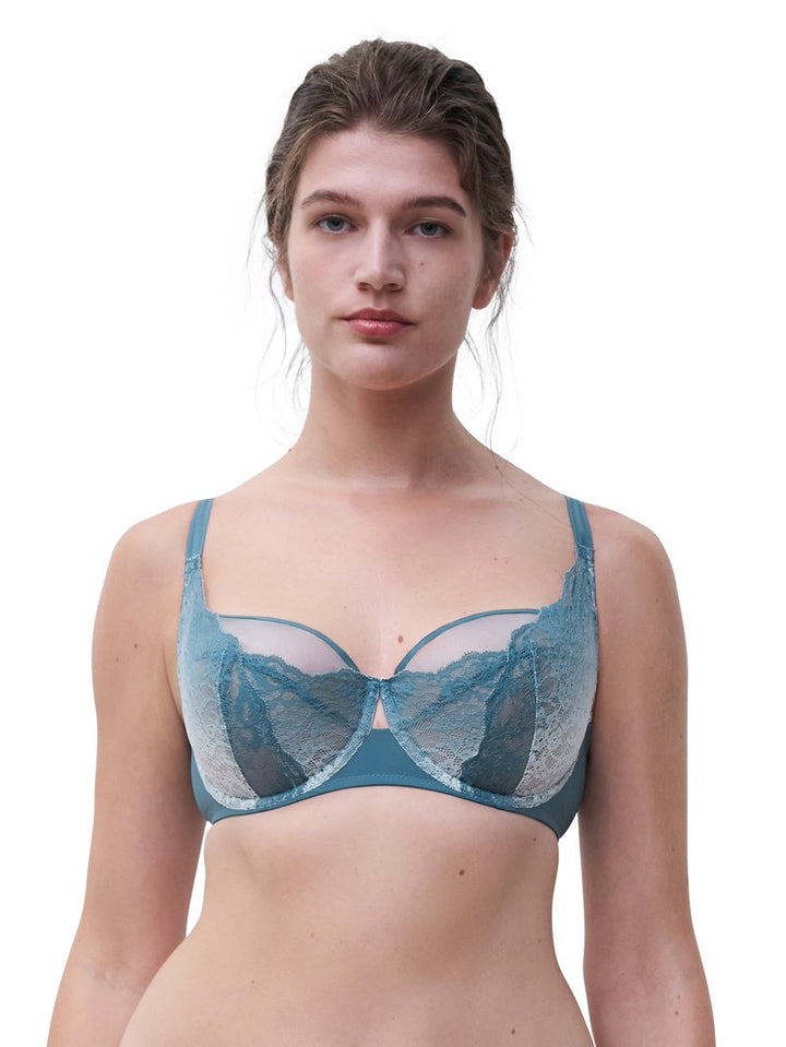 Chantelle - Crush Half-Cup Support Bra Blue Petrol Gradient