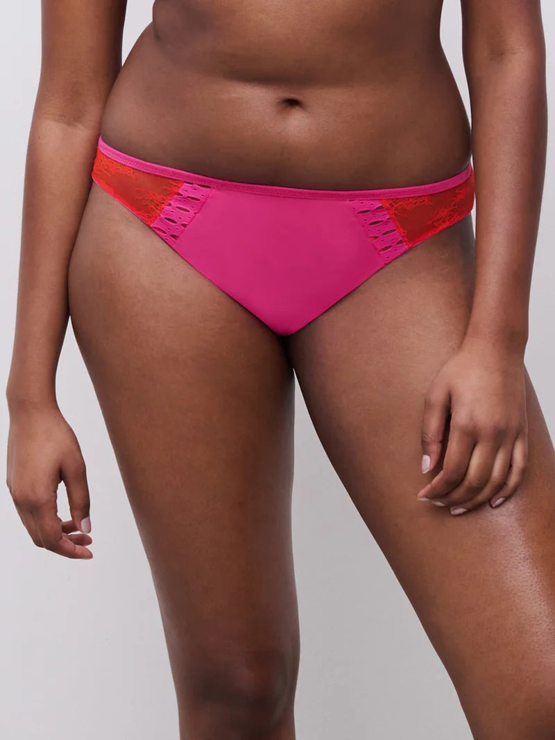 Chantelle - Poison Brief Flame Red / Fuchsia Purple