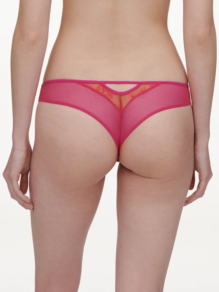 Chantelle - Poison Tanga Flame Red / Fuchsia Purple